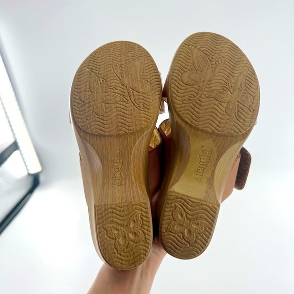 Alegria Women's Linn Sandal Cognac Multi Needles and Pins size 38 US7.5-8 - Picture 7 of 14